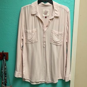 Relaxed fit long sleeve blouse